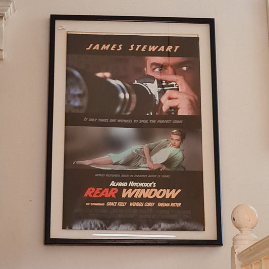 Framed poster of Rear Window Film by Alfred Hitchcock