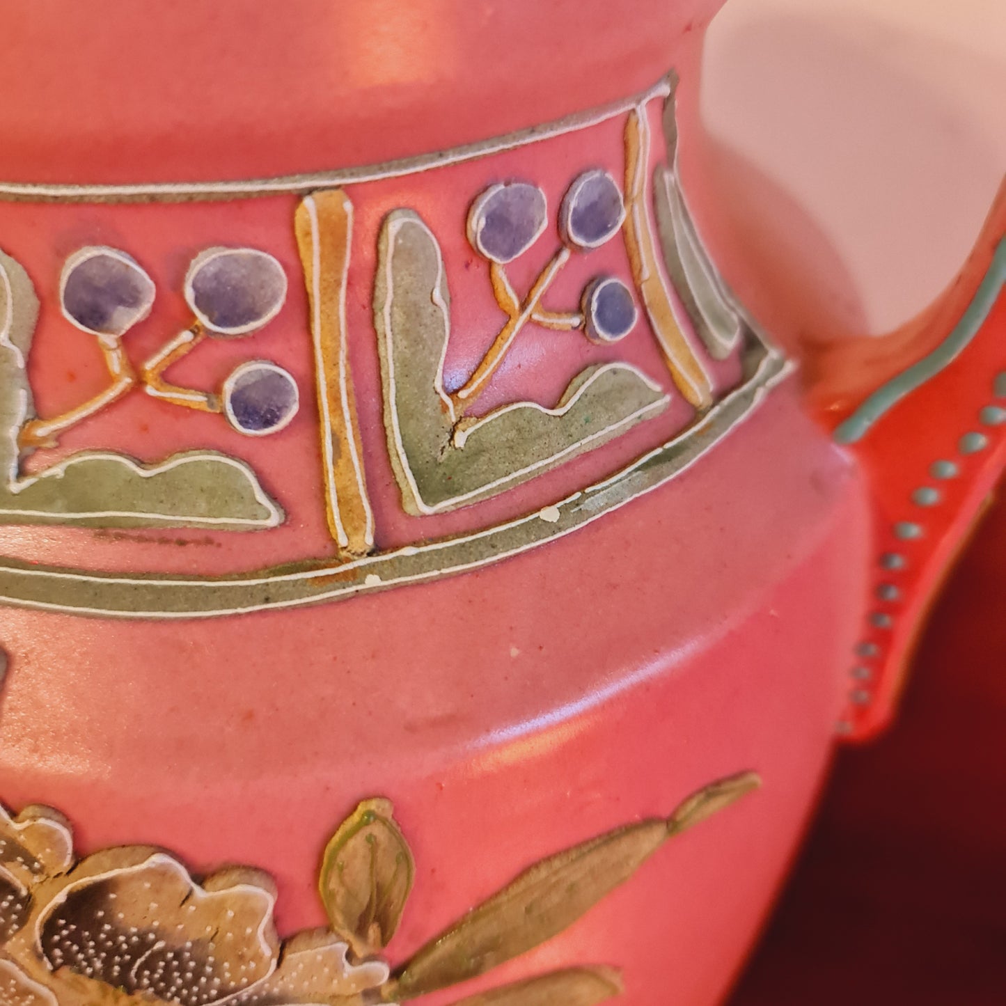 Art Nouveau Two Handled Pottery Vase