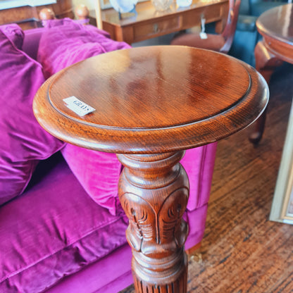 Pedestal in Turned and Carved Wood for Plants, Statues,Busts or Important Vase