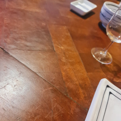 French Extension Table for 14 with 8 Rush Seated Chairs
