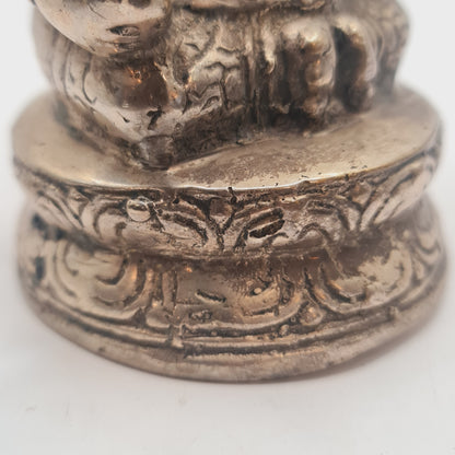 Ganesh Indian Folklore Statue Silver