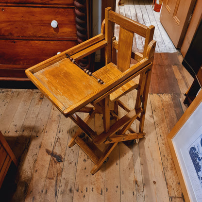 Antique Childs Hi Chair of Metamorphic Design