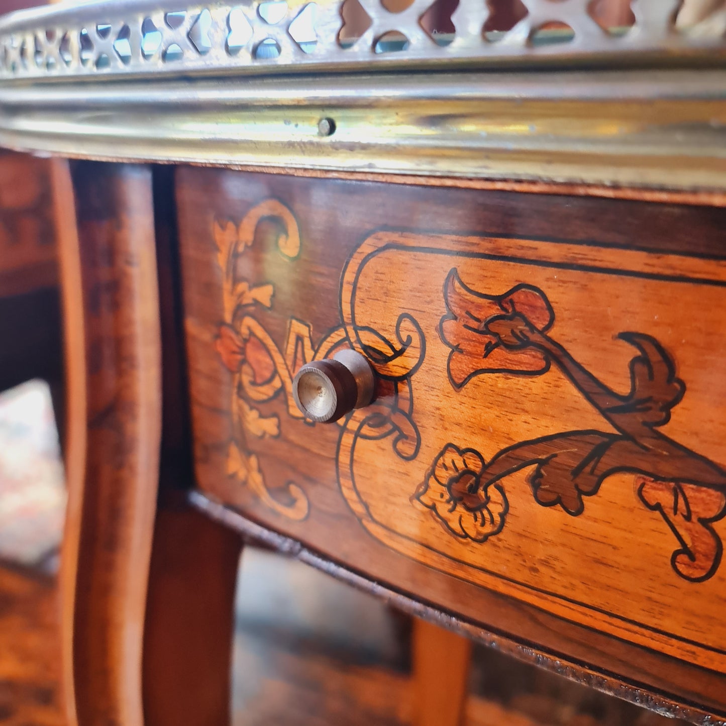 Pair of Bedside Tables with Drawers in the Antique French Style