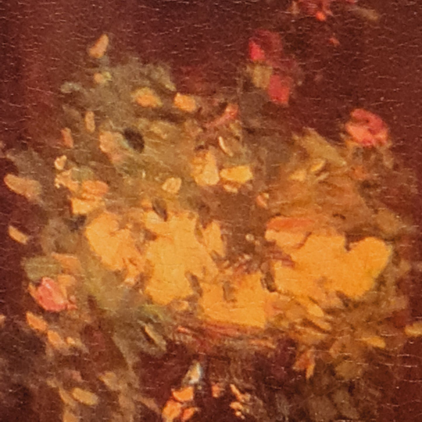 Gilt Framed Painting of Candlelit Dinner in the Impressionist Style