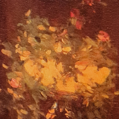 Gilt Framed Painting of Candlelit Dinner in the Impressionist Style