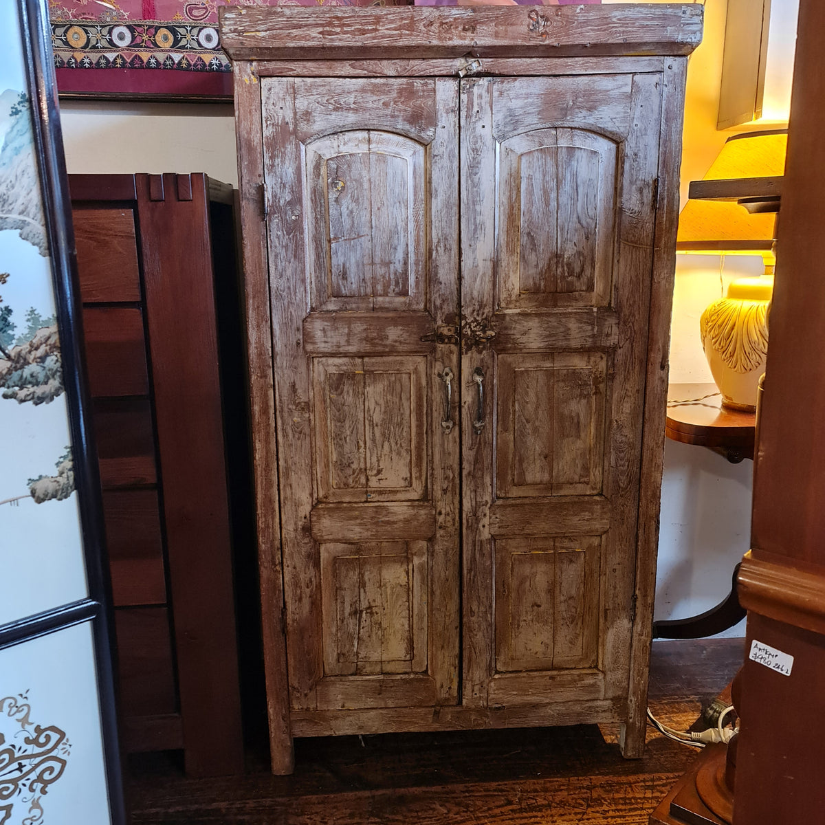 Rustic Vintage Country Style Cabinet for Linen or Pantry Products