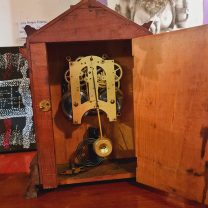 Ansonia Mantel Clock Antique with Wooden Case