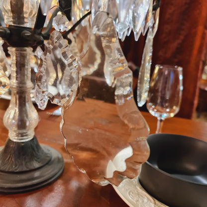 Crystal Candelabra with Iron Frame