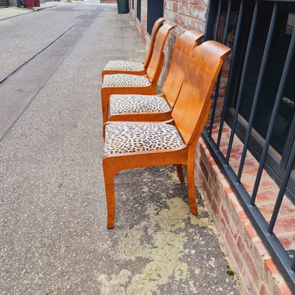 Deco Dining Chairs Six 6 Birds Eye Maple For Repair