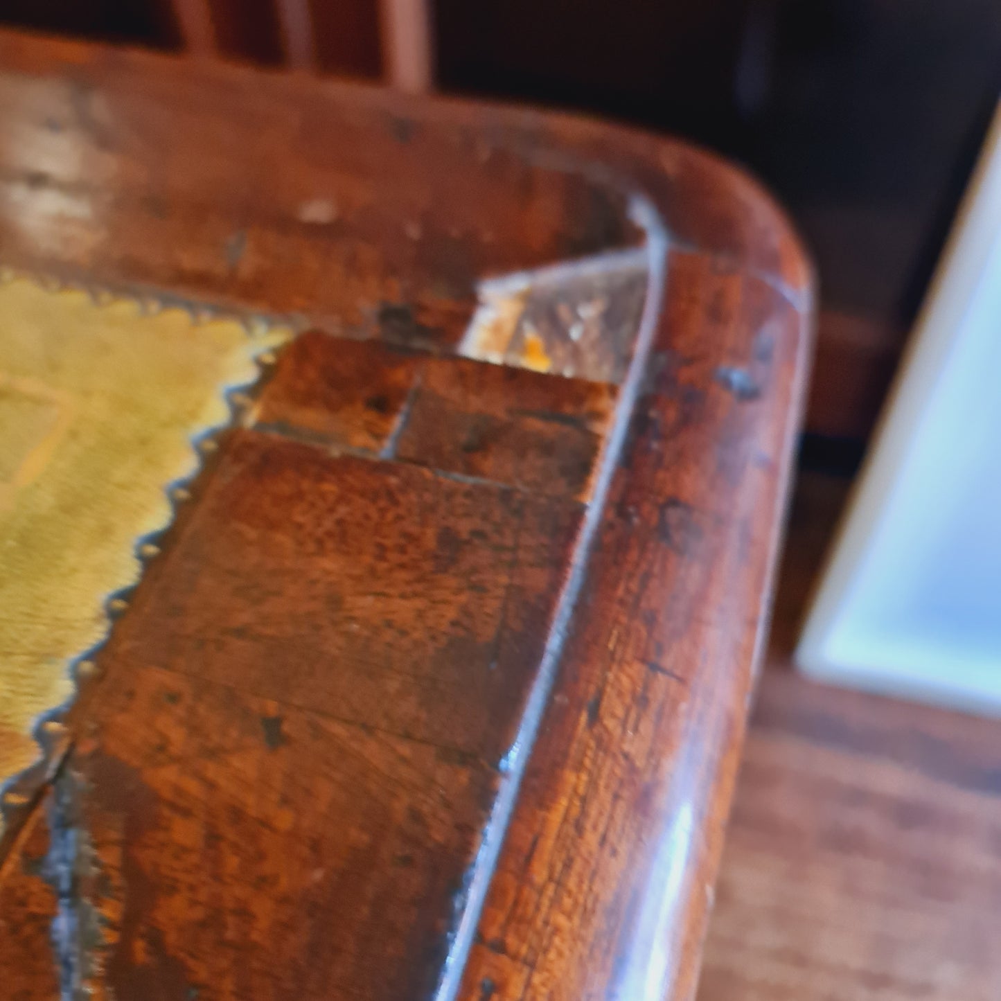 Antique Leather Top Partners Desk in Cedar