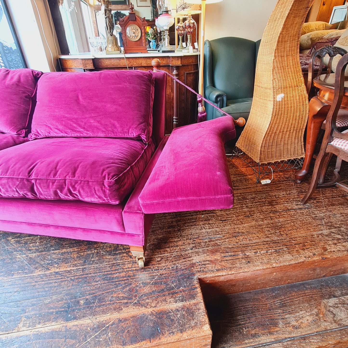 Couch or Sofa in the Knole Style with Feather Cushions Duresta England