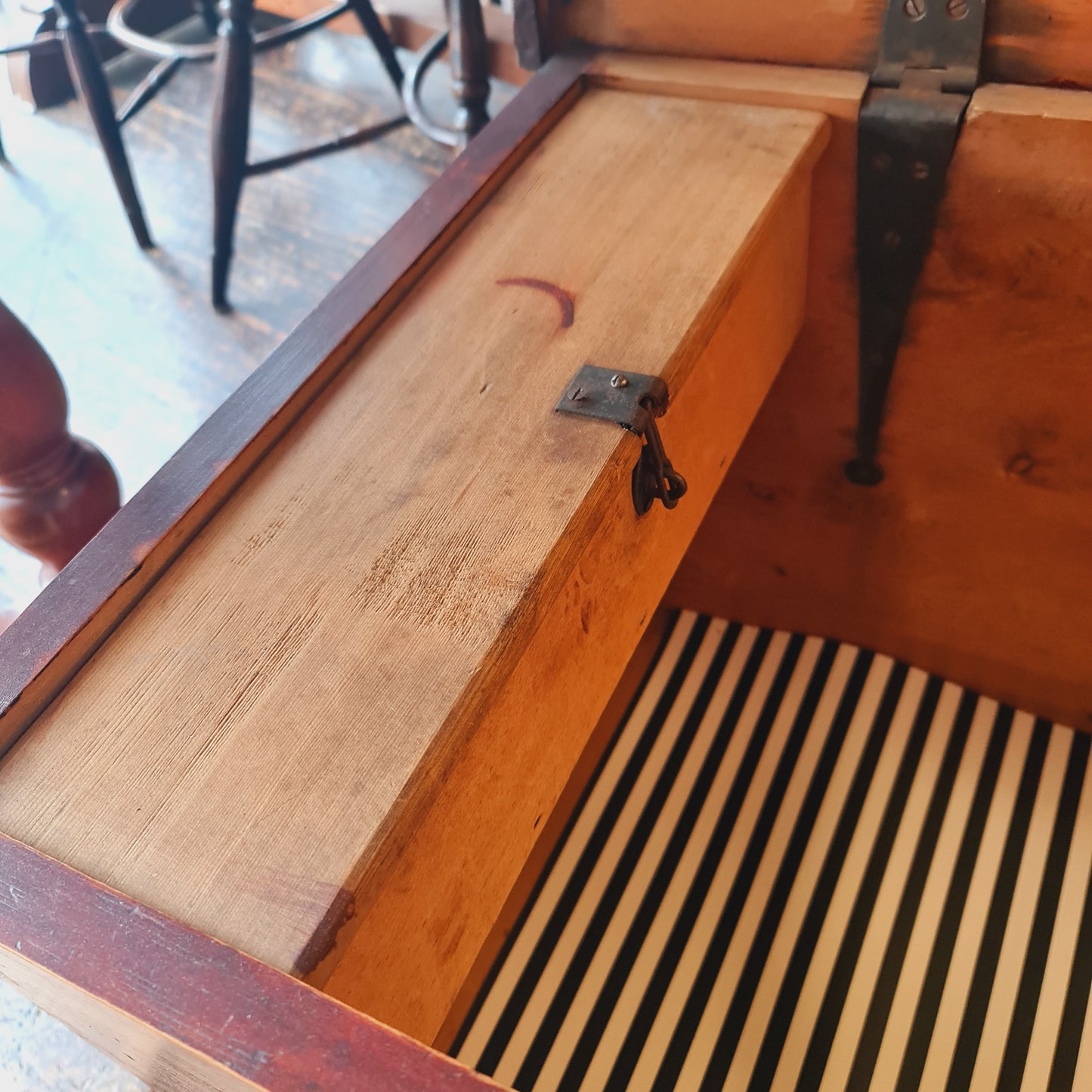 Antique Wooden Trunk Box