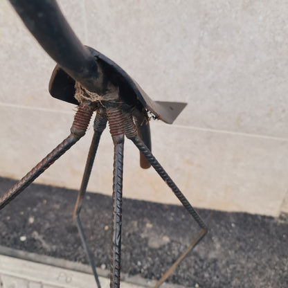 Metal Sculpture Grasshopper Steel Welded Art Garden