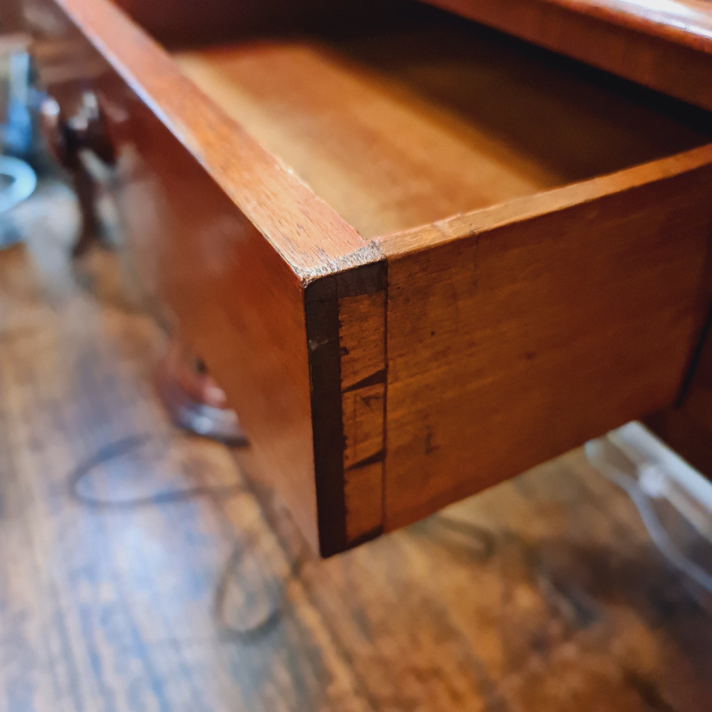 Antique Cedar Desk with Gallery