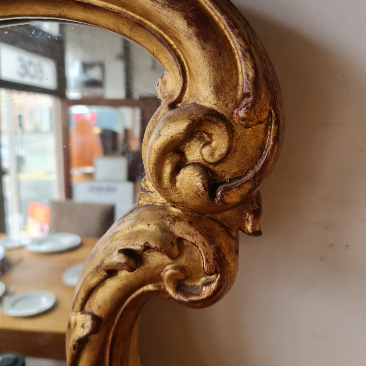 Antique Overmantel Gilt Framed Mirror Victorian Period