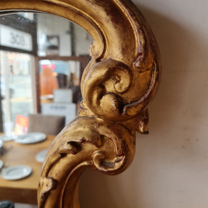 Antique Overmantel Gilt Framed Mirror Victorian Period